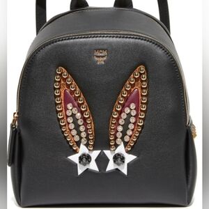 MCM Polke Bunny Backpack With Swarovski Accents LIMITED EDITION